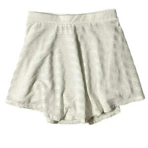 White above knee mesh skirt